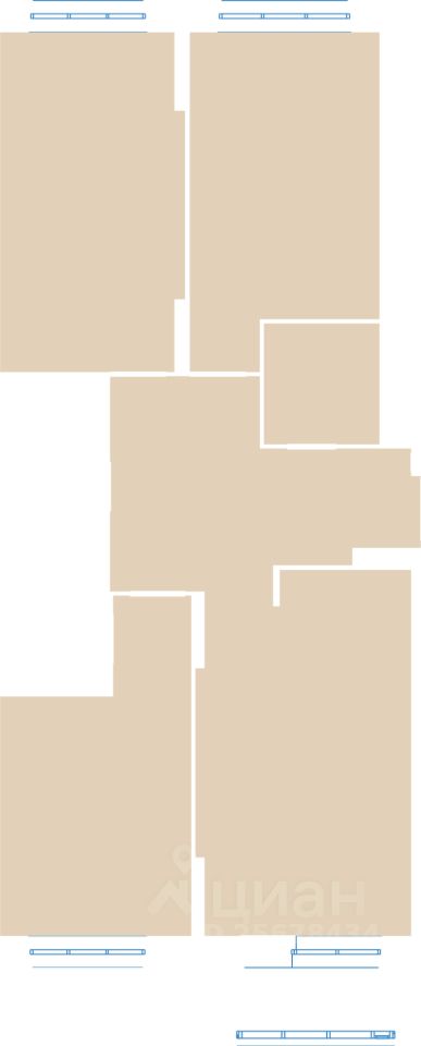 3-комн.кв., 96,7 м², 3/25 этаж