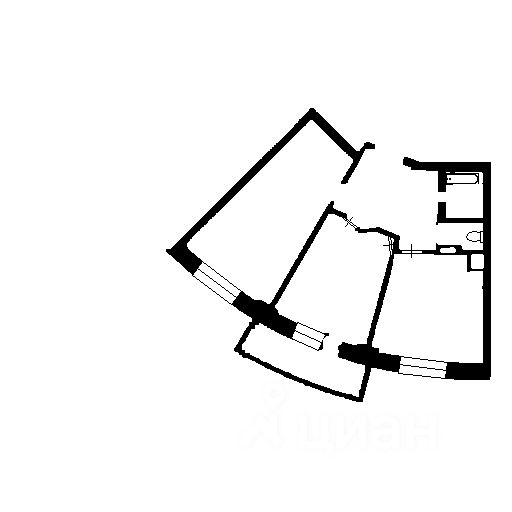 Планировка этой квартиры по данным Циан