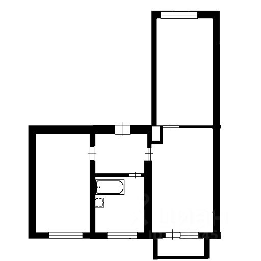 Планировка этой квартиры по данным Циан