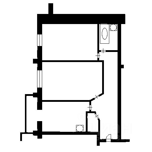 Планировка этой квартиры по данным Циан