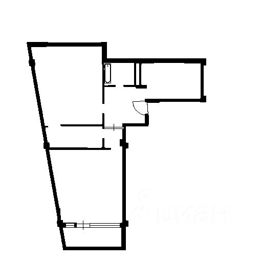Планировка этой квартиры по данным Циан