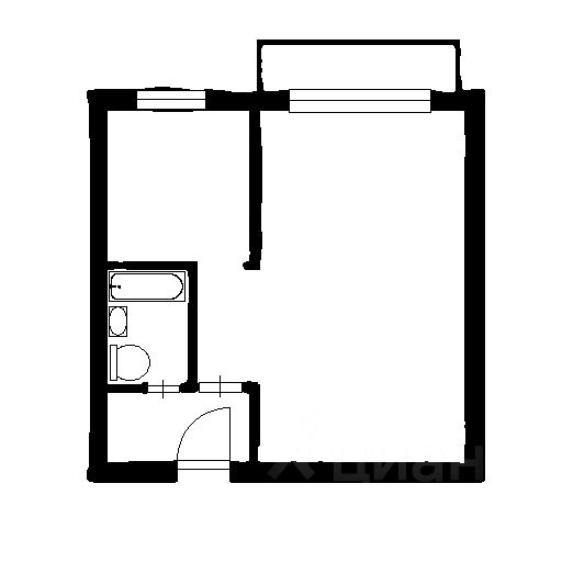 Планировка этой квартиры по данным Циан