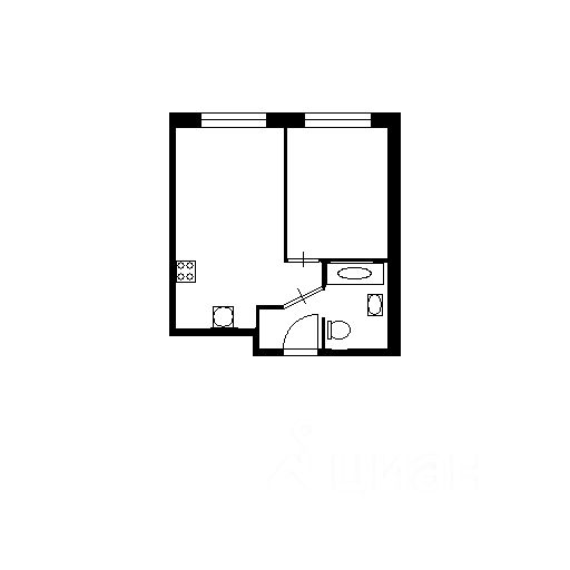 Планировка этой квартиры по данным Циан