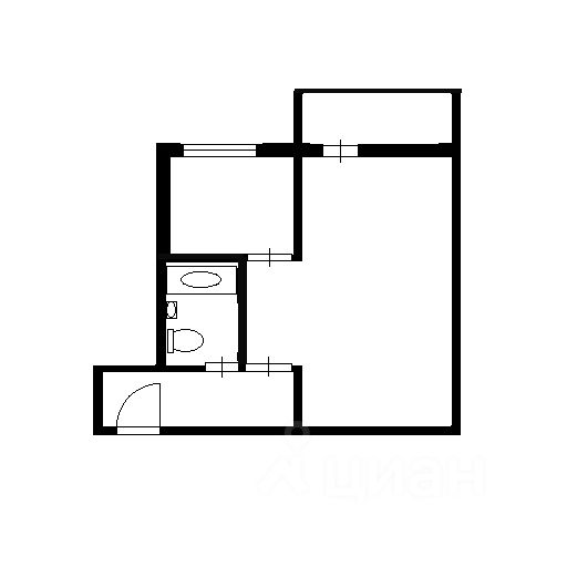 Планировка этой квартиры по данным Циан