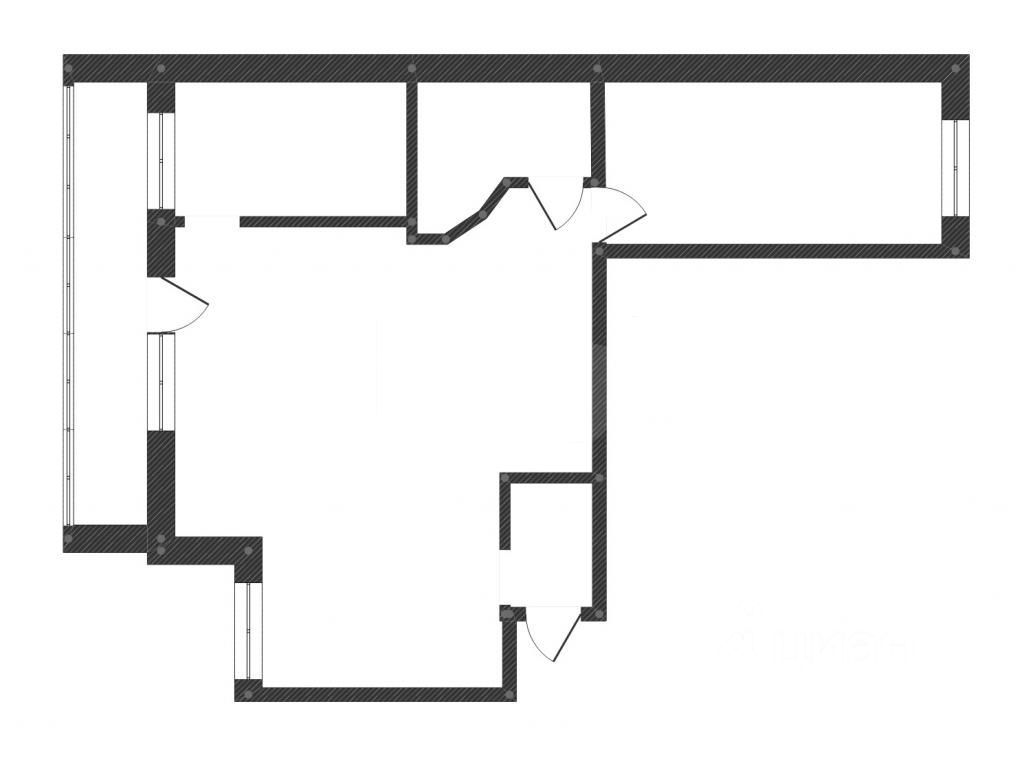 Планировка этой квартиры по данным Циан