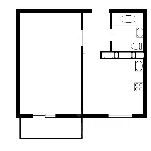 Планировка этой квартиры по данным Циан