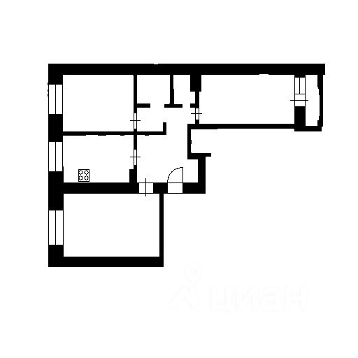 Планировка этой квартиры по данным Циан