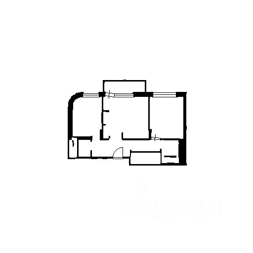 Планировка этой квартиры по данным Циан
