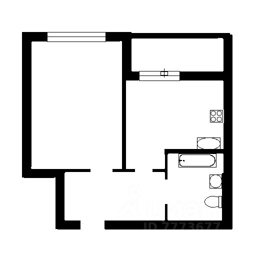 Планировка этой квартиры по данным Циан