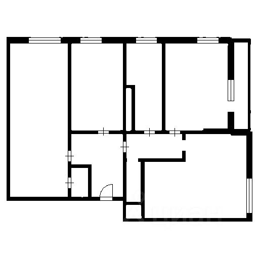 Планировка этой квартиры по данным Циан