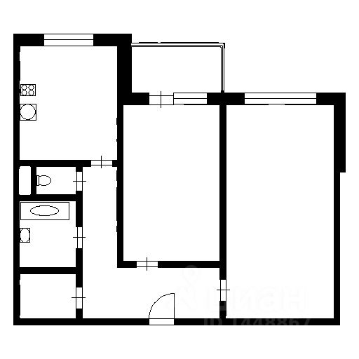 Планировка этой квартиры по данным Циан