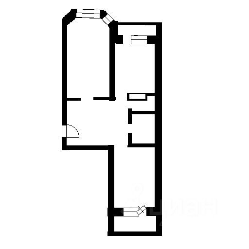 Планировка этой квартиры по данным Циан