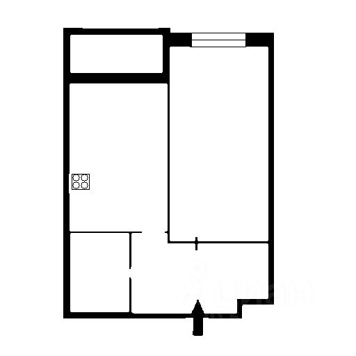Планировка этой квартиры по данным Циан