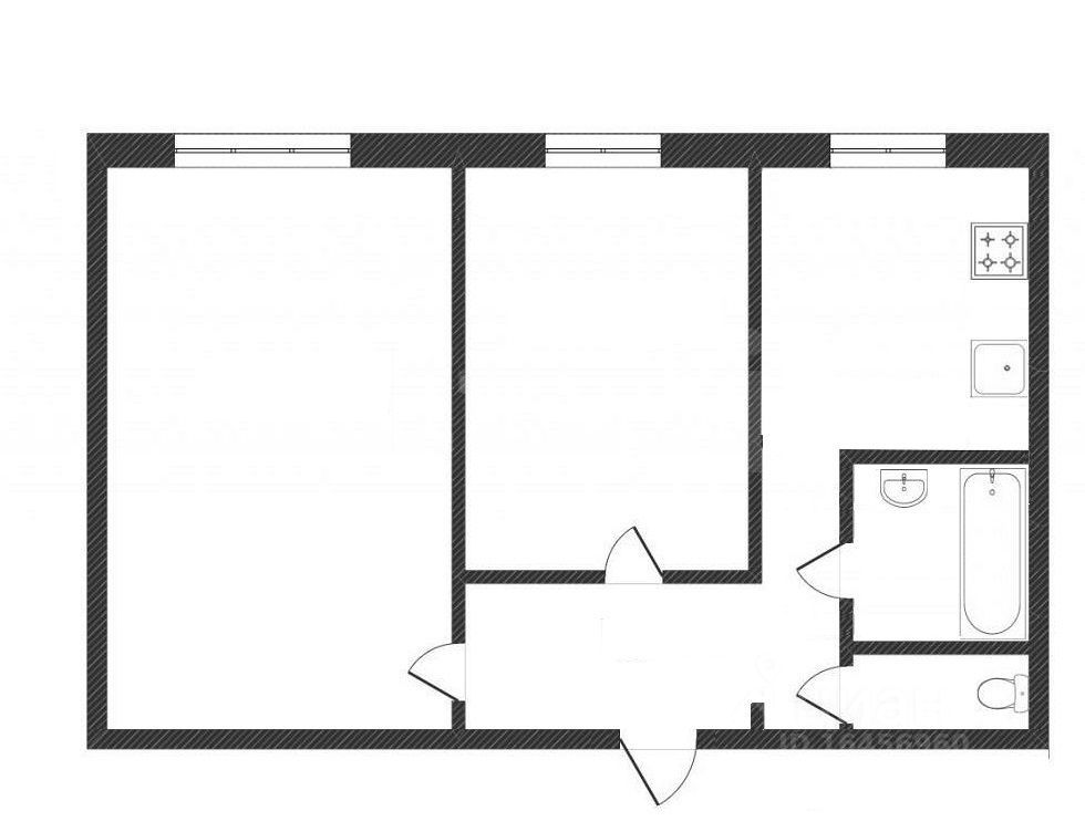Планировка этой квартиры по данным Циан