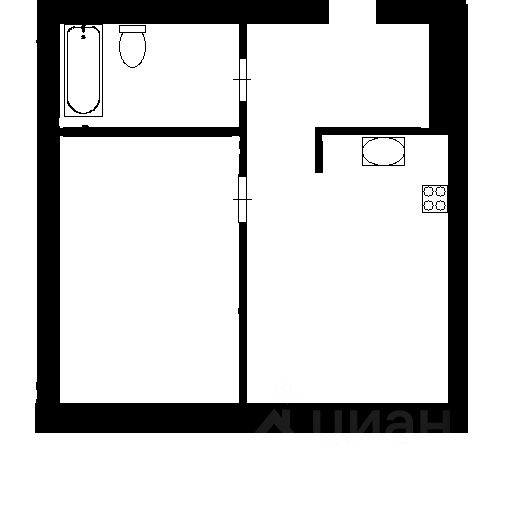 Планировка этой квартиры по данным Циан