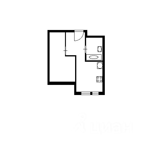 Планировка этой квартиры по данным Циан