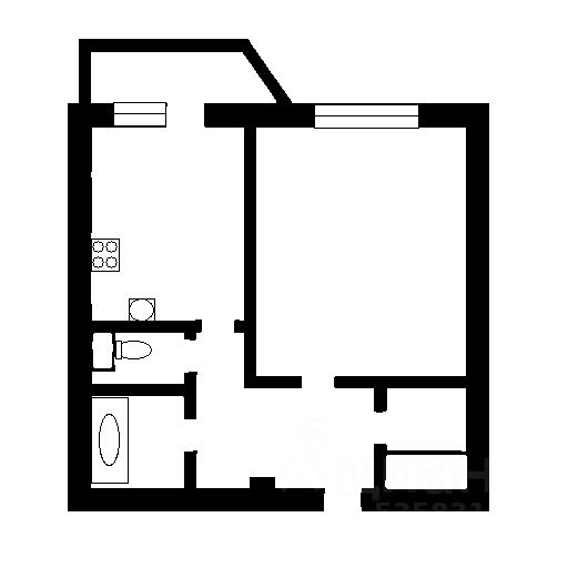 Планировка этой квартиры по данным Циан