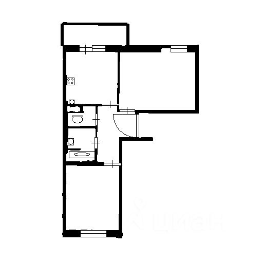 Планировка этой квартиры по данным Циан