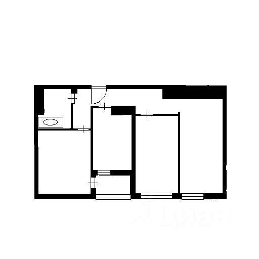 Планировка этой квартиры по данным Циан
