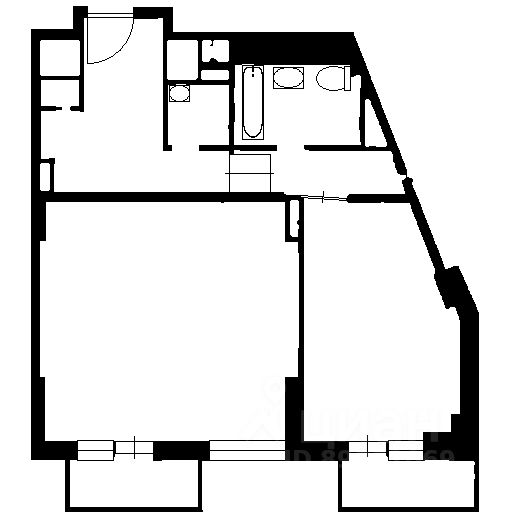 Планировка этой квартиры по данным Циан