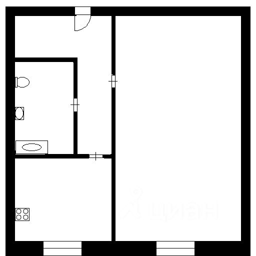 Планировка этой квартиры по данным Циан