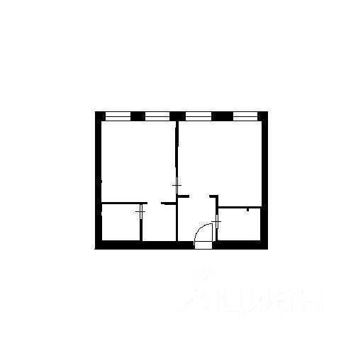 Планировка этой квартиры по данным Циан