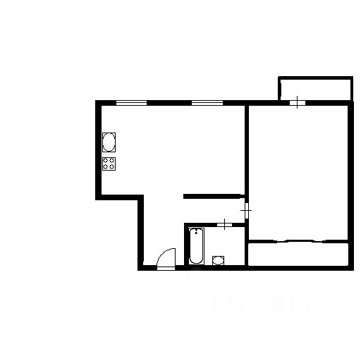 Планировка этой квартиры по данным Циан