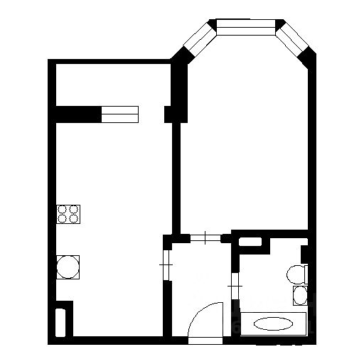 Планировка этой квартиры по данным Циан