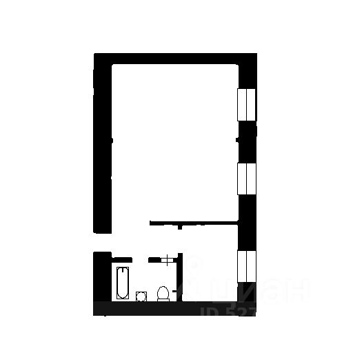 Планировка этой квартиры по данным Циан