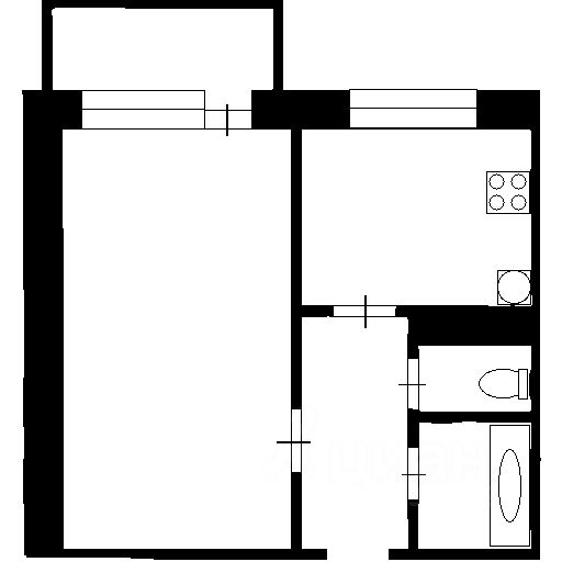 Планировка этой квартиры по данным Циан