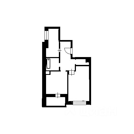 Планировка этой квартиры по данным Циан