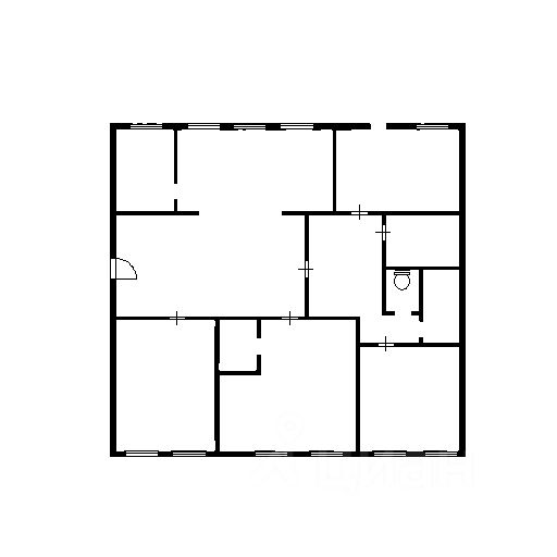 Планировка этой квартиры по данным Циан