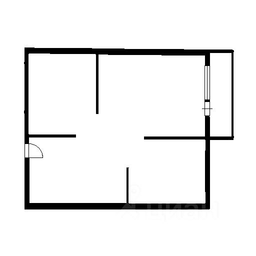 Планировка этой квартиры по данным Циан