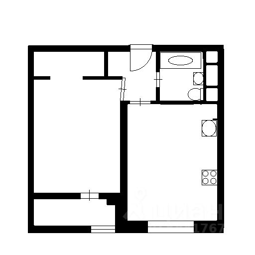 Планировка этой квартиры по данным Циан