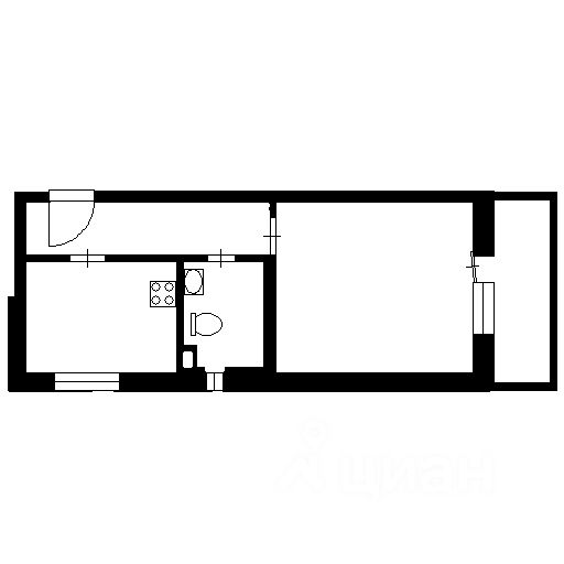 Планировка этой квартиры по данным Циан