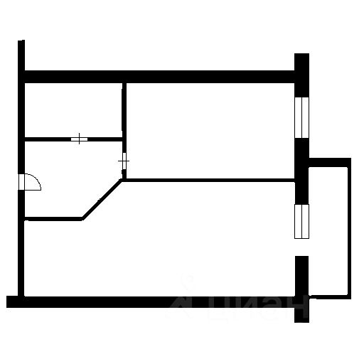 Планировка этой квартиры по данным Циан