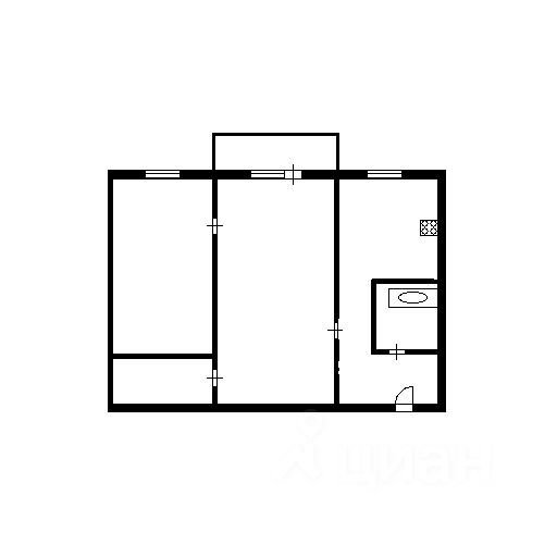 Планировка этой квартиры по данным Циан