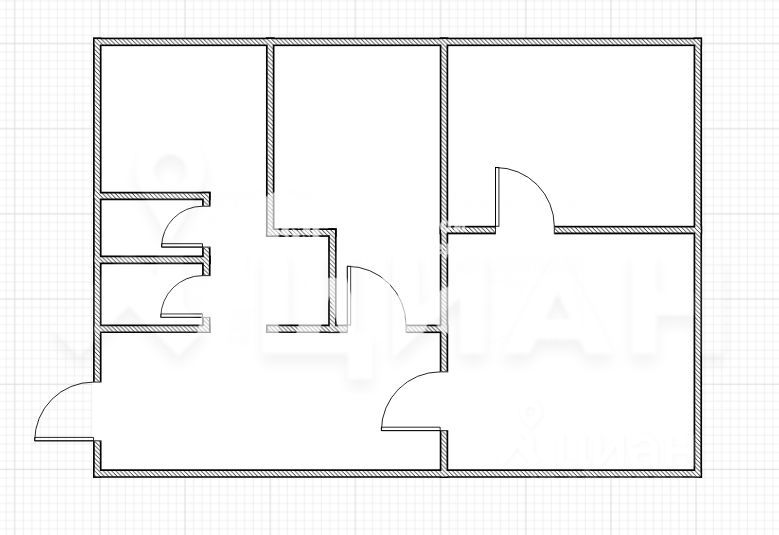 Планировка этой квартиры по данным Циан