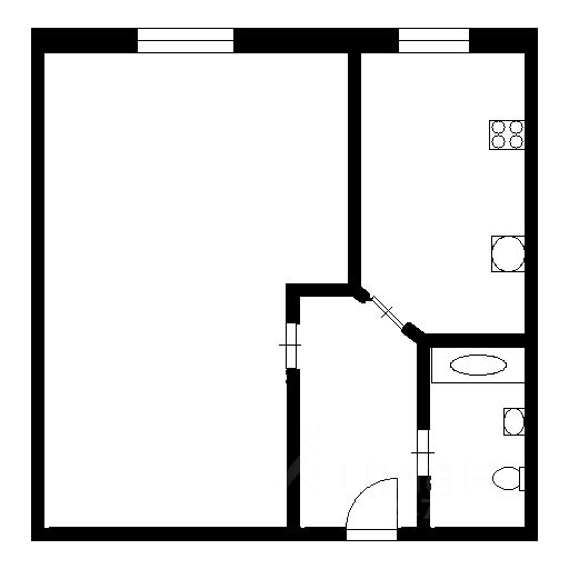 Планировка этой квартиры по данным Циан