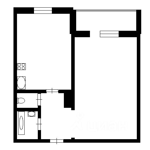 Планировка этой квартиры по данным Циан