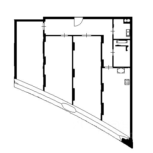 Планировка этой квартиры по данным Циан