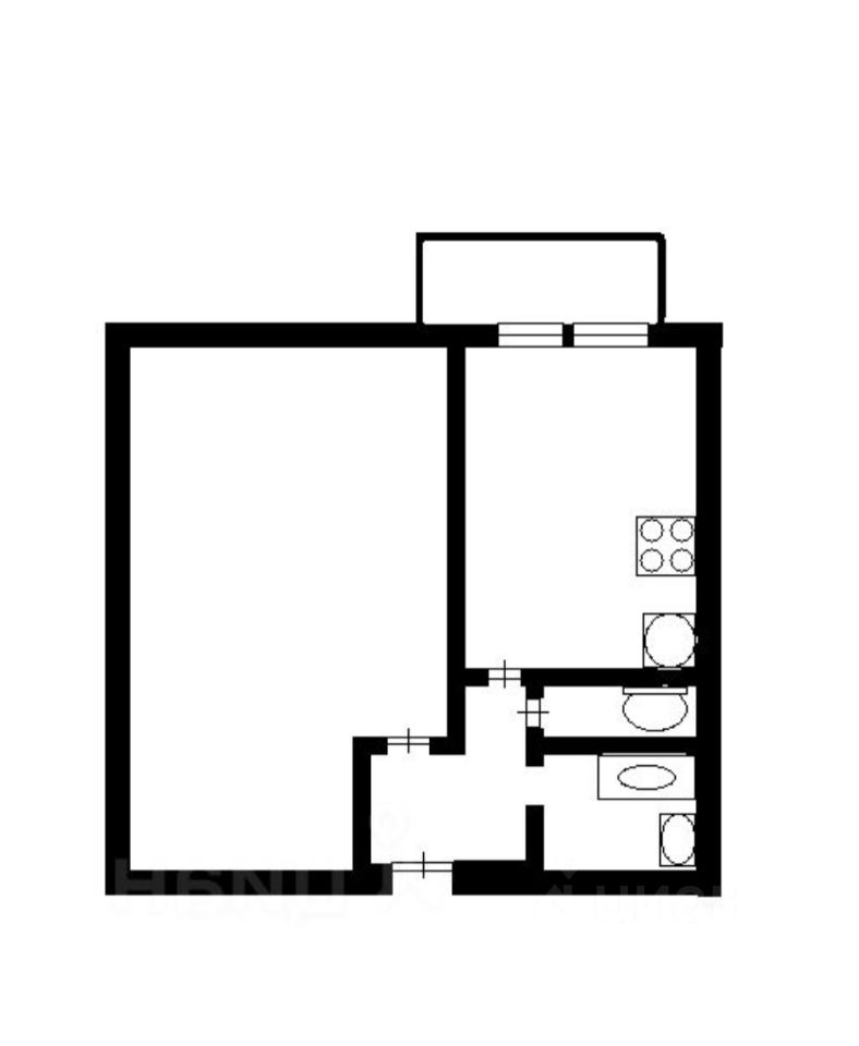 Планировка этой квартиры по данным Циан
