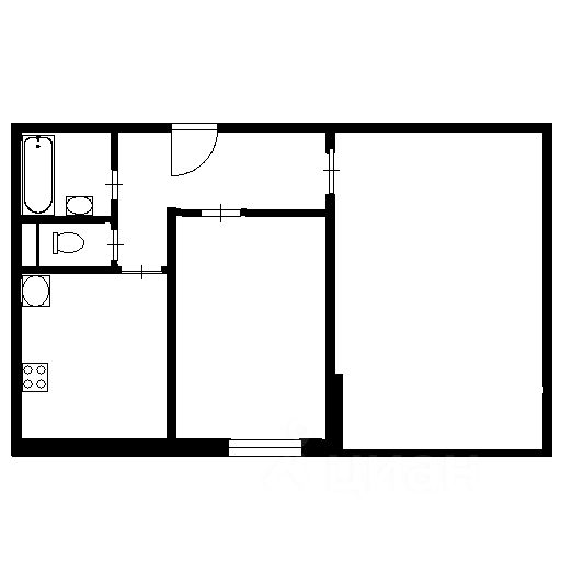 Планировка этой квартиры по данным Циан