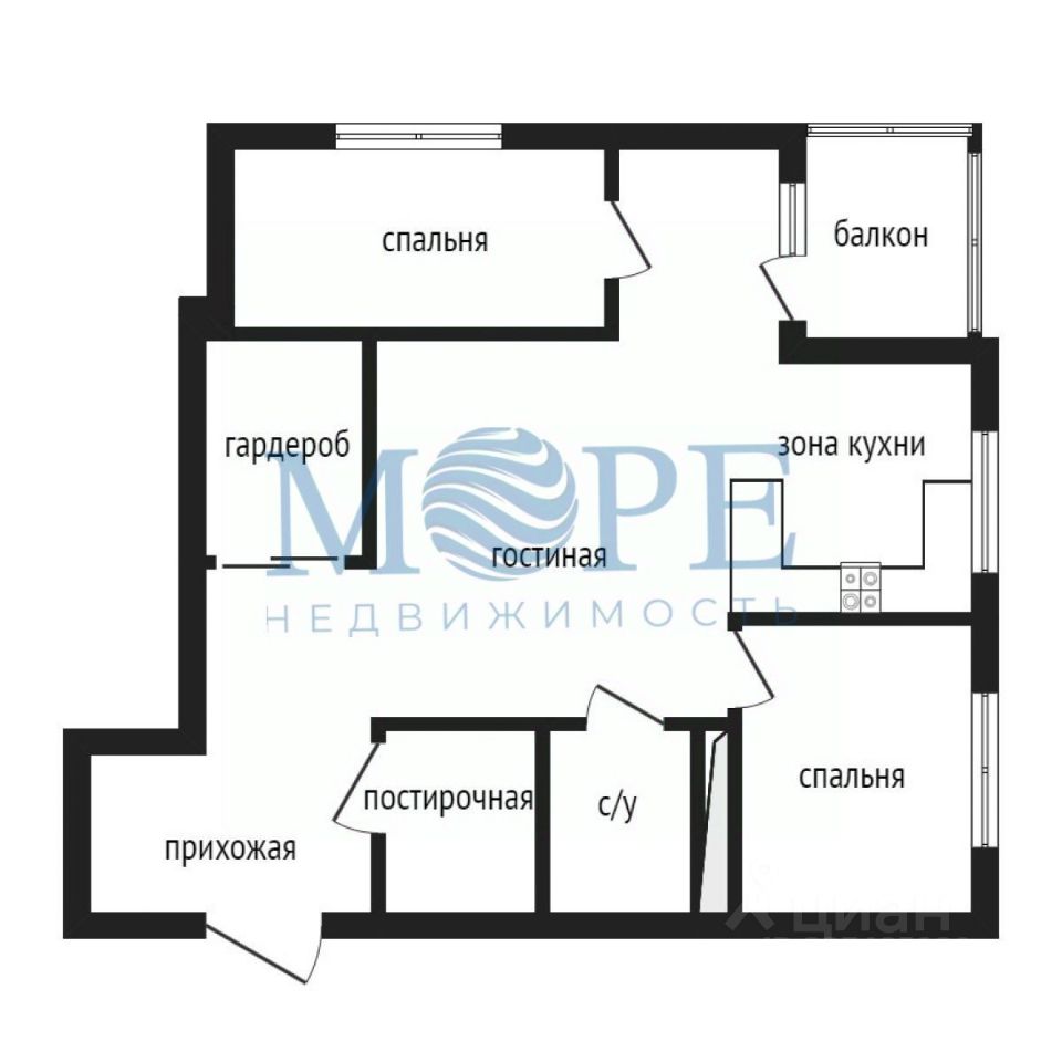 3-комн. кв., р-н Центральный, Сочи