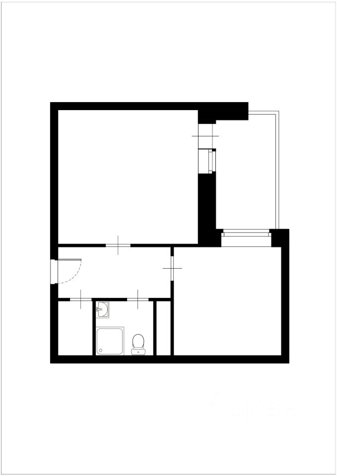 Планировка этой квартиры по данным Циан