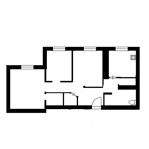 Планировка этой квартиры по данным Циан