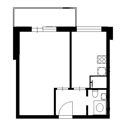 Планировка этой квартиры по данным Циан