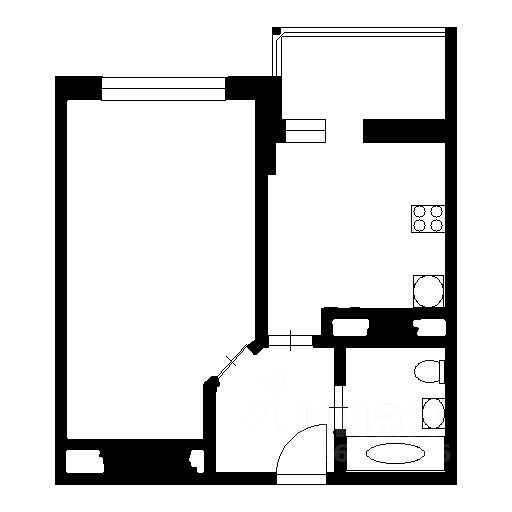 Планировка этой квартиры по данным Циан