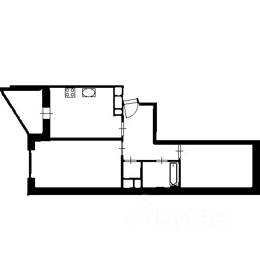 Планировка этой квартиры по данным Циан