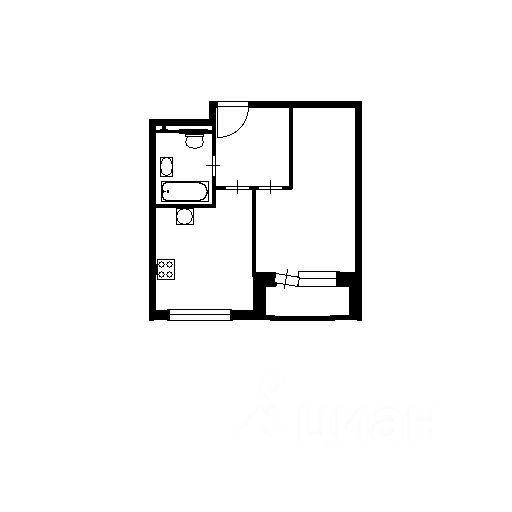 Планировка этой квартиры по данным Циан